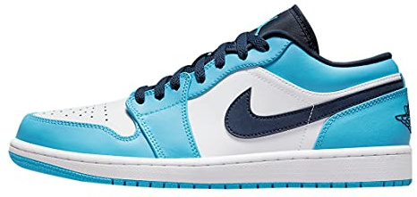 Jordan Herren Air 1 Low 553558 144 UNC – Größe 45, Blau, weiß, 11
