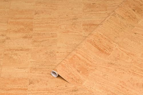 d-c-fix Möbel-Klebefolie Kork Holz-Optik 45 cm x 2 m - Möbelfolie selbstklebende Deko-Folie für Küche, Tisch, Schrank, Fensterbank, Küchenfronten Schrankfolie Tischfolie Holzfolie braun