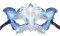 Wilbers Venezianische Metall Augenmaske / Karneval Venedig Schmetterling Maske