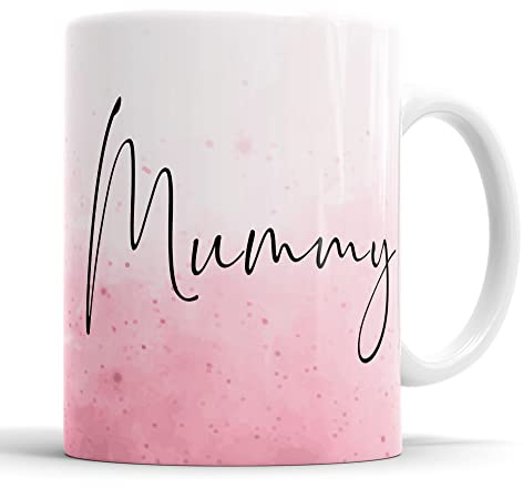 Faithful Prints Mummy and Daddy Watercolour Mugs for New Parents Mum and Dad, Mother, Father, Gift, Present (Mummy)