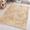 Aspire Homeware Tapis moelleux moderne à poils longs en fausse fourrure pour chambre à coucher et salon - Beige - 60 x 110 cm