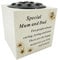 Grave Vase Rose Bowl with Butterfly and Flowers - Memorial Flower Holders Ornament, Engraved with a Funeral Verse, Weatherproof-Grave Decoration Ornament 14 x 15 cm (Mum and Dad)