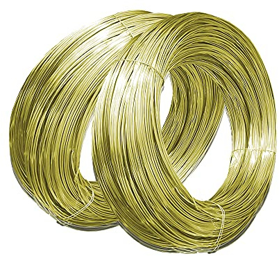 ONECHANCE Filo di Ottone Nudo Resistente all'Appannamento, Utilizzato per Industria, Hardware, Creazione di Gioielli, Color Mezzo Duro Size 15 Gauge/1.5mm - 250g