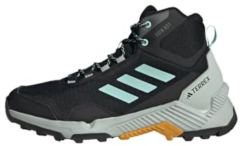 adidas Herren Eastrail 2.0 Mid RAIN.RDY Waterproof Hiking Shoes, Core Black / Aqua / Preloved Yellow, 40 EU
