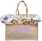 Borsa Mare in juta con ricamo personalizzata e pochette asportabile - Vacanze - Ferie - Estate - Festa della Mamma (Camaiore)