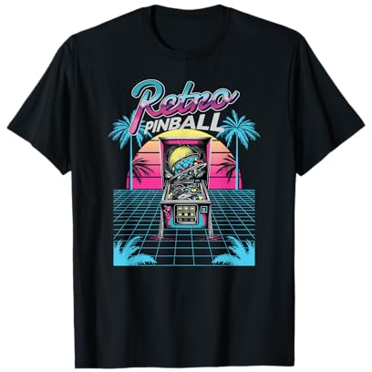 Pinball Jeu d'arcade Flipper-Machine Retro-Pinball flipper T-Shirt