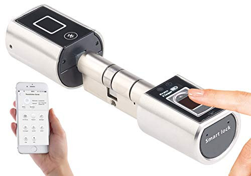 VisorTech Fingerprint Tür: Elektronischer Tür-Schließzylinder (Versandrückläufer) (Türschloss Sensor, Zylinderschloss Fingerabdruck, Elektronisches)
