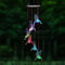 Kolibri Schmetterling Farbwechsel Solar LED Windspiel Solarlampen für außen, Windglocke LED Solarleuchte Wasserdicht Outdoor Deko Lampe Gartendeko (Kolibri, Transparent)