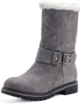Pogolino Damen Stiefel warm gefüttert Stiefeletten Boots Winter Herbst