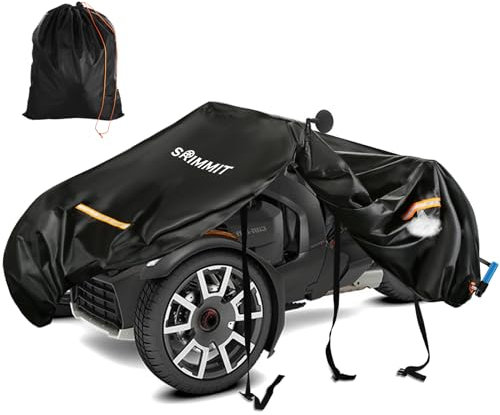Can Am Ryker Abdeckung, wasserdicht, verbesserte Vollabdeckung, kompatibel mit Can-am Ryker Zubehör 600/900/Sport/Rally Edition, robuste 420D Spyder-Vollabdeckung mit Wasserdichten Streifen