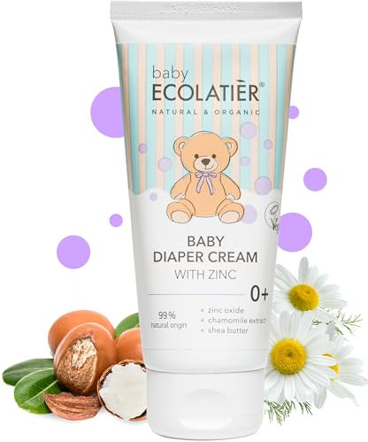 Baby Windelcreme mit Zink – Wundschutzcreme Baby mit 99% natürlichen Inhaltsstoffen, vegan zertifiziert, Popo Creme mit Kamille und Sheabutter, schützt den Windelbereich - 150 ml