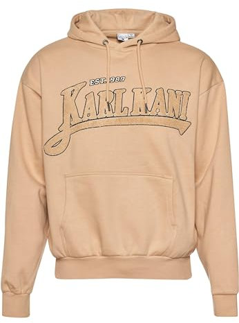 Karl Kani Herren KM234-003-2 KK Trekking OS Pinstripe Hoodie M Sand/White
