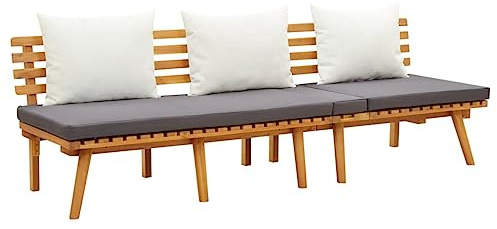 ZQQLVOO Bettgestell Familienbett Palettenbett Garten-Tagesbett 200x65 cm Akazie Massivholz