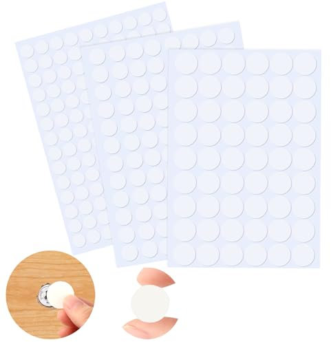 VFANDV Schraubenabdeckung Weiss, 12mm/15mm/21mm PVC Abdeckkappen für Schrauben Rund Selbstklebend Möbelaufkleber Schraubenloch Aufkleber für Wandschränke Schreibtische Möbel Reparaturen