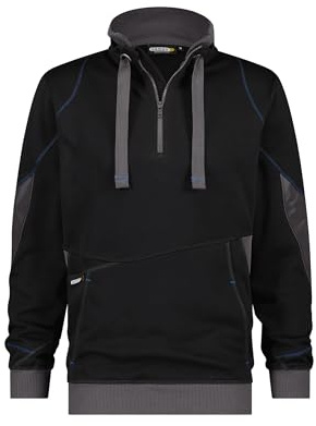 DASSY® Stellar Sweatshirt - Größe 4XL - SCHWARZ/ANTHRAZITGRAU