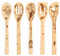 La pequeña sirena cuchara de bambú orgánico para cocinar, utensilios de cocina quemados, espátulas, artículos para el hogar, utensilios de cocina antiadherentes, regalo de inauguración de la casa
