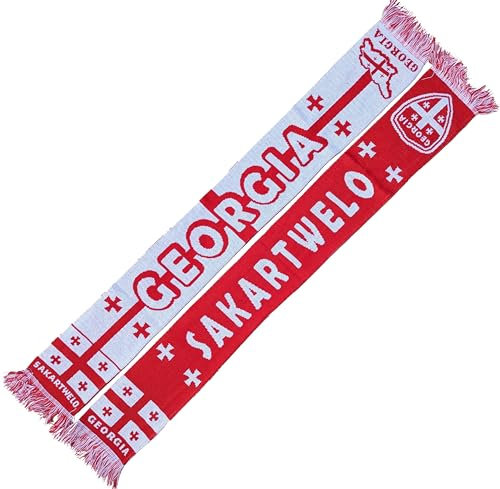 Generisch Georgien, Georgia Schal (Strickschal), für WM, EM, Fußballschal, Kult-Schal, Souvenirschal