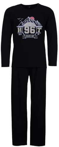 Henry Terre Herren Pyjama 2 teiliges Set Colorado 96 Langarm Schlafanzug Baumwolle