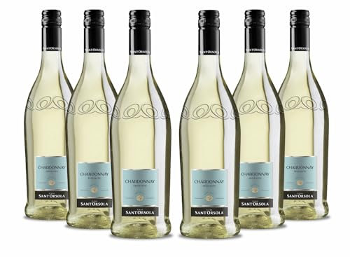 Sant'Orsola Mirage - Vino Chardonnay Frizzante, da Uva Chardonnay, Gusto Armonico, con una vena fresca tipica del vitigno, 6x750 ml