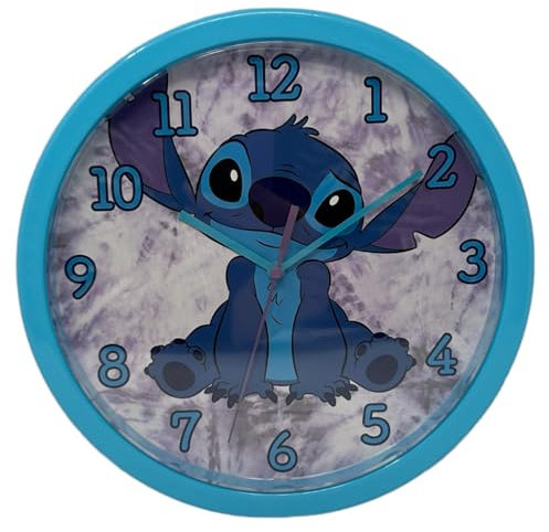 CARTOON Analoge Kinderwanduhr 25 cm für Spielzimmer (Stitch)