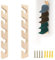 Generisch Wooden Hat Rack, 2 Stück Hutablage aus Holz Wall Baseball Caps Display Organizer, Cap Halterung Wand Vertikale Hutregale für Schranktür, Schlafzimmer, Wäsche