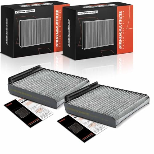 Frankberg 2x Filtro aria abitacolo Filtro antipolline Con Carbone attivo Compatibile con Twingo II CN0 /Stepway I BS Clio II BB CB Micra III K12 Duster HS Replace# CUK1829