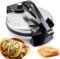 WaaYb Prensa eléctrica para Tortillas, máquina para Hacer Crepes y Muffins casera de 1800 W, máquina para Hacer panqueques con Calentamiento de Doble Cara Antiadherente con indicador LED