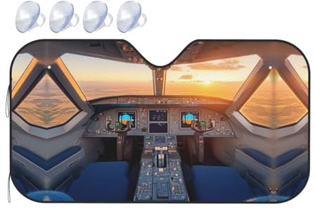 Windschutzscheiben-Sonnenschutz für Cockpit eines Flugzeugs – Auto Windschutzscheibe Sonnenschutz Sonne – Visier mit faltbarem Design Automobil-Außenzubehör
