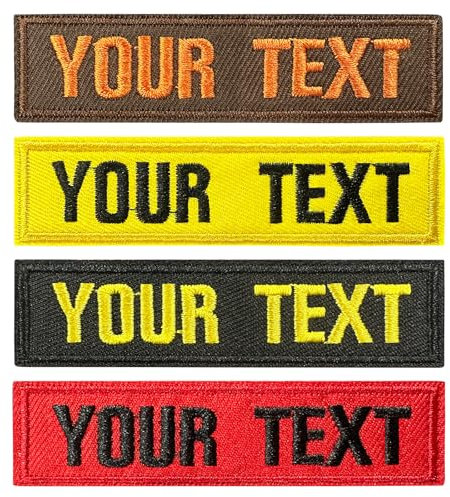 2 STK Personalisierter Namenspatch, Bestickter Aufnäher, Militär Patches, Namensanhänger für Motorrad Biker Weste Jacke Klettverschluss oder Bügelbild
