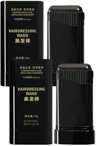 2Pack Haarfärbekamm & Haarfärbestift, Temporär Für Graue Haare, Sofortwirkend, Wasser- Und Schweißfester, Für Männer Und Frauen