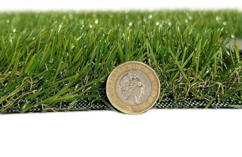 Hampton 28mm Artificial Grass, Pet-Friendly Fake Grass, Non- Slip Synthetic Turf for Patio, Decks-1m(3'3) X 4m(13'1)-4m²