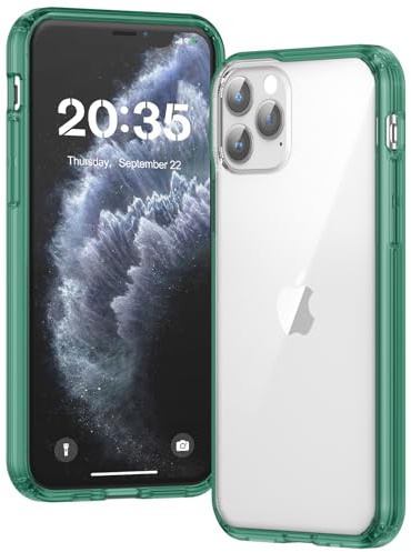 Voyahülle Clear Case for iPhone 11 Pro Max, Ultra Thin, Shockproof TPU Cover, Anti-Yellowing, Crystal Clear, Phone Case for Apple iPhone 11 Pro Max - Green