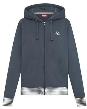 derbe Zip Hoodie Robbenschnute Striped Women, L, Navy