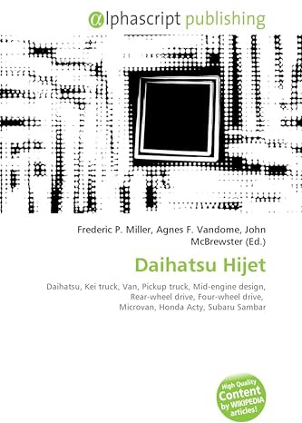 Daihatsu Hijet: Daihatsu, Kei truck, Van, Pickup truck, Mid-engine design, Rear-wheel drive, Four-wheel drive, Microvan, Honda Acty, Subaru Sambar