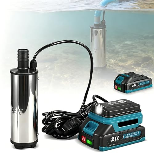 Kouamor Pompa Dell'acqua A Batteria, Pompa A Barile, 18V, 60W, 80-150 L/min, Per Pompe Di Pulizia, Lavatrici, Sistemi Di Irrigazione Da