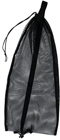 Sharplace Netzbeutel Mesh Kordelzug Tasche Netztasche Flossentasche für Tauchen Schnorcheln Schwimmen Ausrüstung, Schwarz
