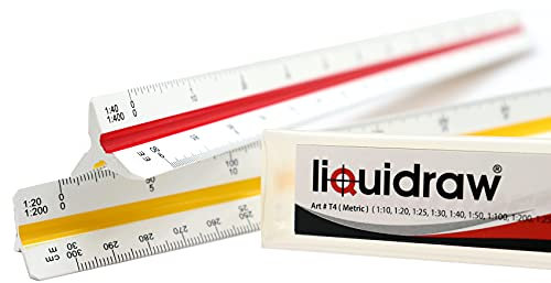 Liquidraw T4 Lineal, dreieckig, 30 cm, Weiß