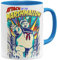 OM3® Ghost Marshmallow Attack Kaffee-Tasse - Keramik Becher - 11oz 325ml - Beidseitig Bedruckt - Hellblau