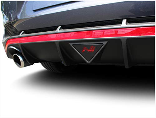 2er Set Folie Zuschnitt für Nebelschlussleuchte mit Ausschnitt in Logo Form Emblem Passgenau Selbstklebend Auto Aufkleber Schwarz (K081 Fastback)
