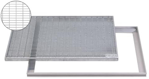 ACO 75x50cm Maschenrost MW 30/10 Gitterrost mit ALU Einbaurahmen Eingangsrost Schuhabstreifer