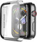 Recata Transparente PC Coque Compatible avec Apple Watch Serie 6 Se Series 5 Série 4 40mm, Protection écran Ultra Mince [Couverture Complète] Protection ecran Verre trempé- HD Clair