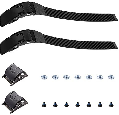 WINOMO Rollschuhgurt Universal Verstellbare Skateschuhe Schnalle Rollerersatz Inline-Rollschuhschuhe Energieband mit Schrauben Muttern + Schnalle 2 Satz 1