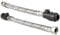 Flexible Tap Hose Connector Pack of 2 - Compression or Push Fit or Push Fit with isolating Valve 300mm Long (15mm Pushfit x 1/2 F x 300mm Long with Isolating)