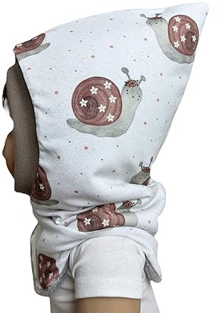 Schlupfmütze,Mütze und loop,schnecke beige rosa kindermütze, halssocke, mütze baby Mädchen schalmütze