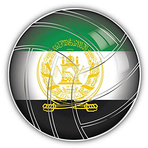 20cm! Hochwertiger Kühlschrank-Auto-Aufkleber Sticker Cartoon Comic Afghanistan Volleyball Flagge Fahne UV&Waschanlagenfest Decal