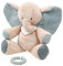 Nattou Spieluhr aus Baumwolle (Musselin) und Polyester, Elefant Axel, Wiegelied «La-Le-Lu», Ca. 28 cm, Luna und Axel, Grün / Beige