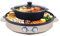 Electric Smokeless Grill and Hot Pot 2in1 Split Design mit Grillplatte, Doppelte Temperaturregelung Multifunktion Doppelte Trennung Barbecue Grill Antihaftbeschichtung Haushalts2200W(Schwarz)