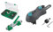 Spax Kaiman pro Redresseur de planchen& wolfcraft 1 Kit de Perçage Pour Terrasse Bois : 1 Guide de Perçage Mobile avec Douillles de Perçage 4 Mm en Acier Trempé + Foret D'amorçage, avec Fraisoir