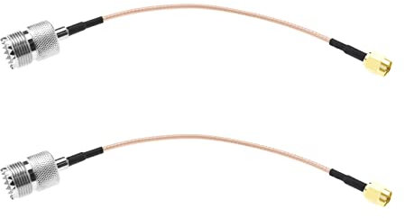 YINETTECH 2 x RG316 SMA Stecker auf UHF SO-239 Buchse Pigtail Kabel kompatibel mit Yaesu kompatibel mit Icon RG316 Kabel Jumper Pigtail