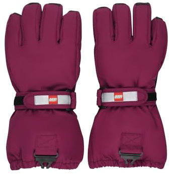 Kabooki Unisex LWATLIN 700-GLOVES W/MEM. Fäustlinge, Bordeaux, 146/152